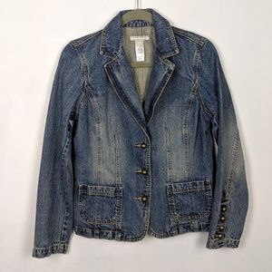 Distressed Denim Blazer